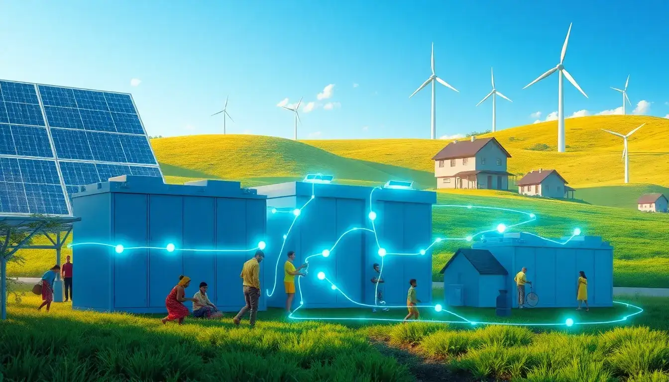 How do utility-scale batteries help reduce the cost of electricity in off-grid communities