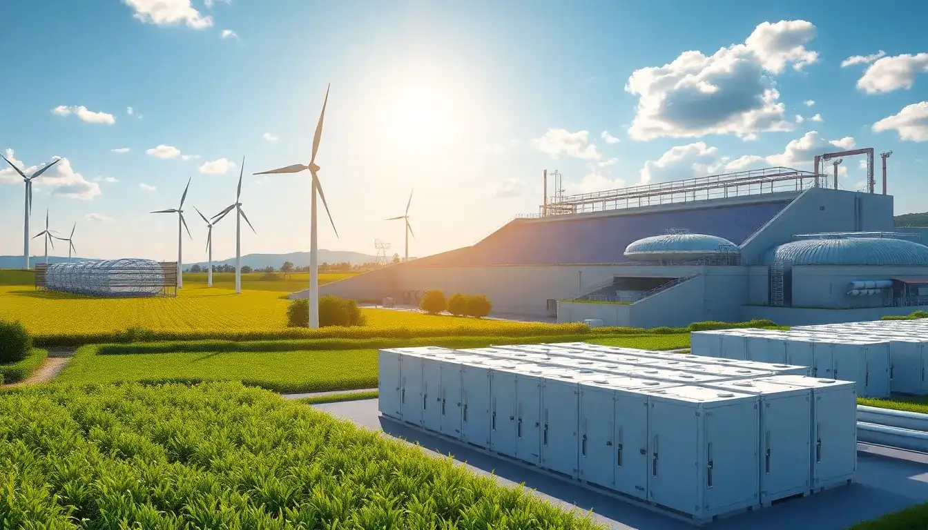What types of renewable energy sources are typically paired with utility-scale batteries