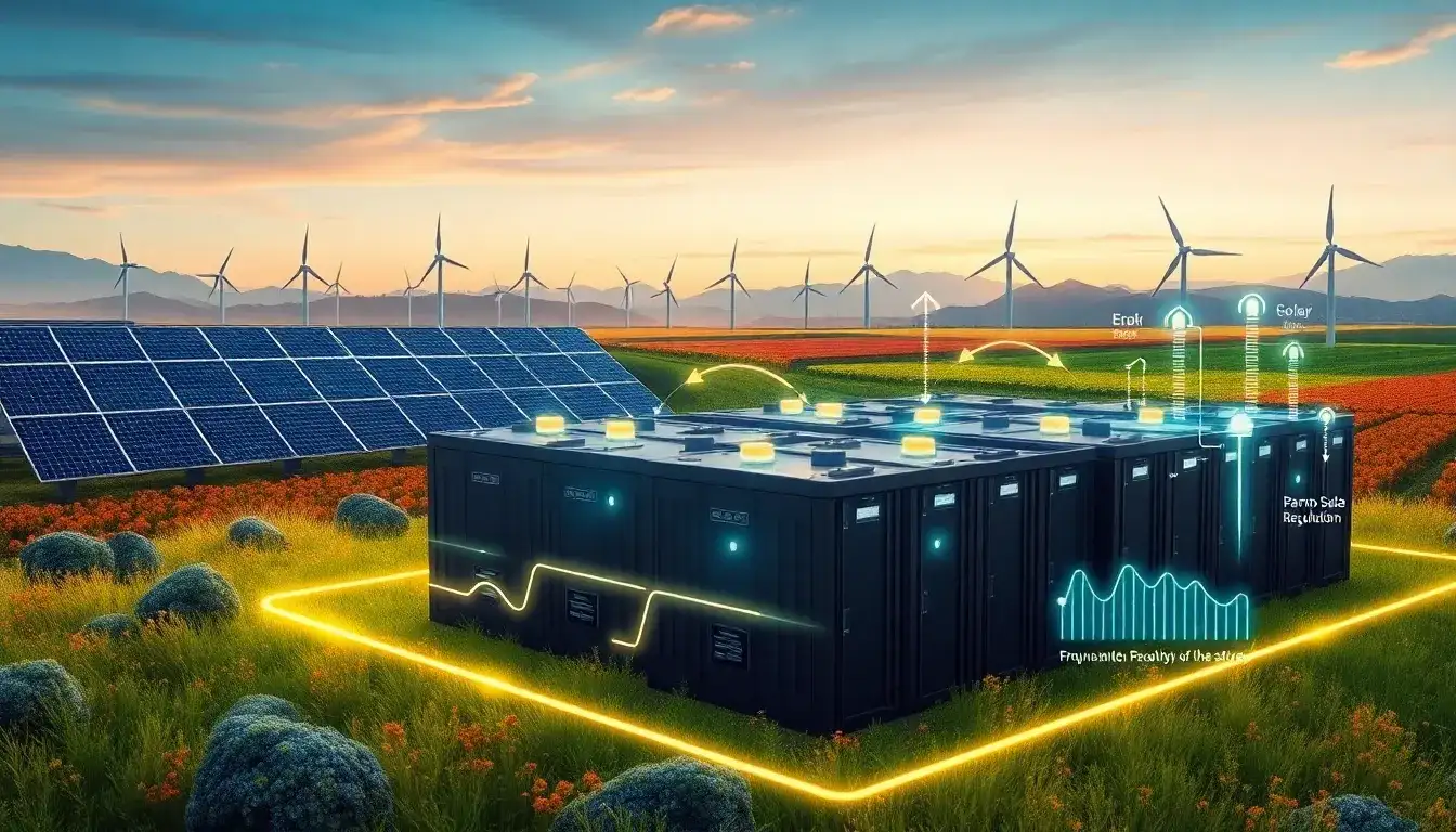 How do utility-scale batteries assist in frequency regulation and ramp rate control