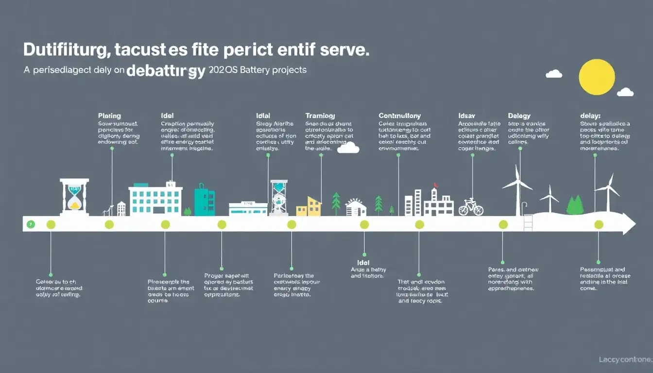 How do permitting delays affect the timeline of utility-scale battery projects
