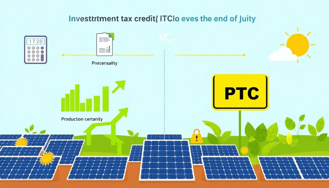 What are the main benefits of choosing ITC over PTC for solar projects