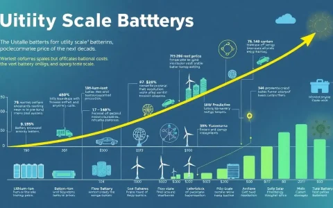 What are the projected cost trends for utility-scale batteries over the next decade