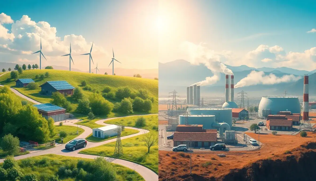 What are the long-term environmental benefits of using battery storage over natural gas