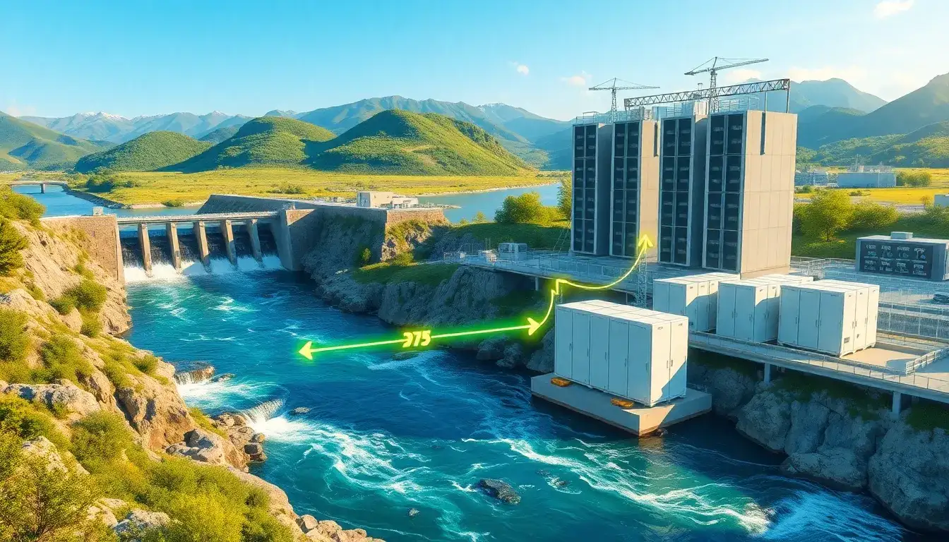 How do utility-scale batteries enhance the efficiency of hydropower plants