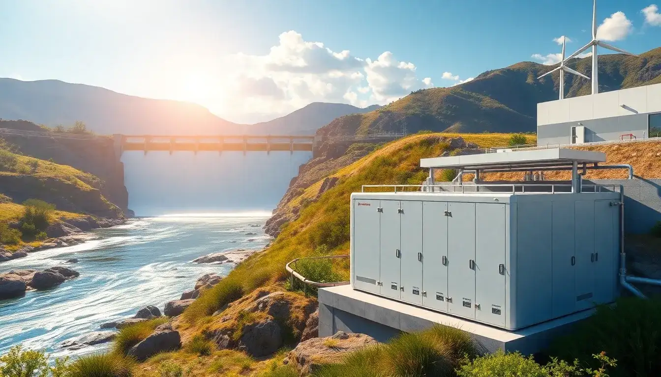 What are the main benefits of using utility-scale batteries in hydro-hybrids