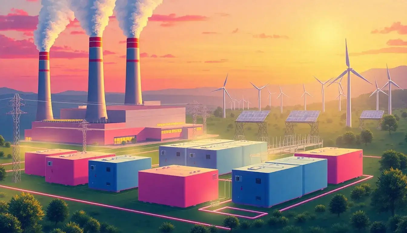 What are the cost implications of integrating utility-scale batteries with existing power plants