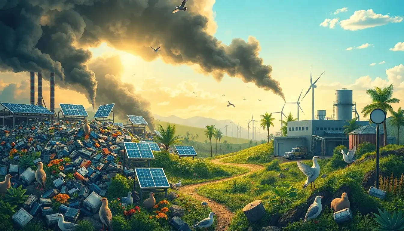 How does the recycling of utility-scale batteries impact the environment