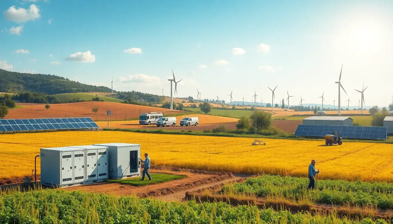 What are the benefits of using utility-scale batteries in rural areas