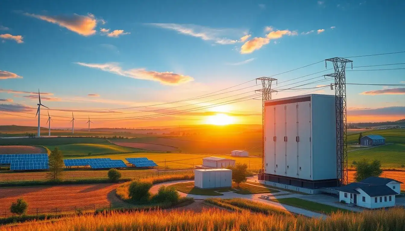 How do utility-scale batteries enhance grid resilience in rural areas