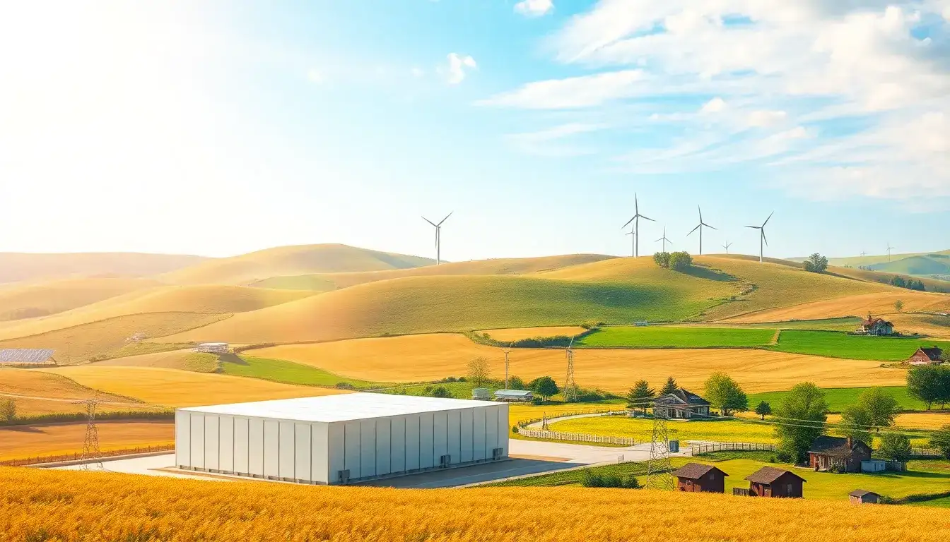 How do utility-scale batteries support the integration of renewable energy in rural areas