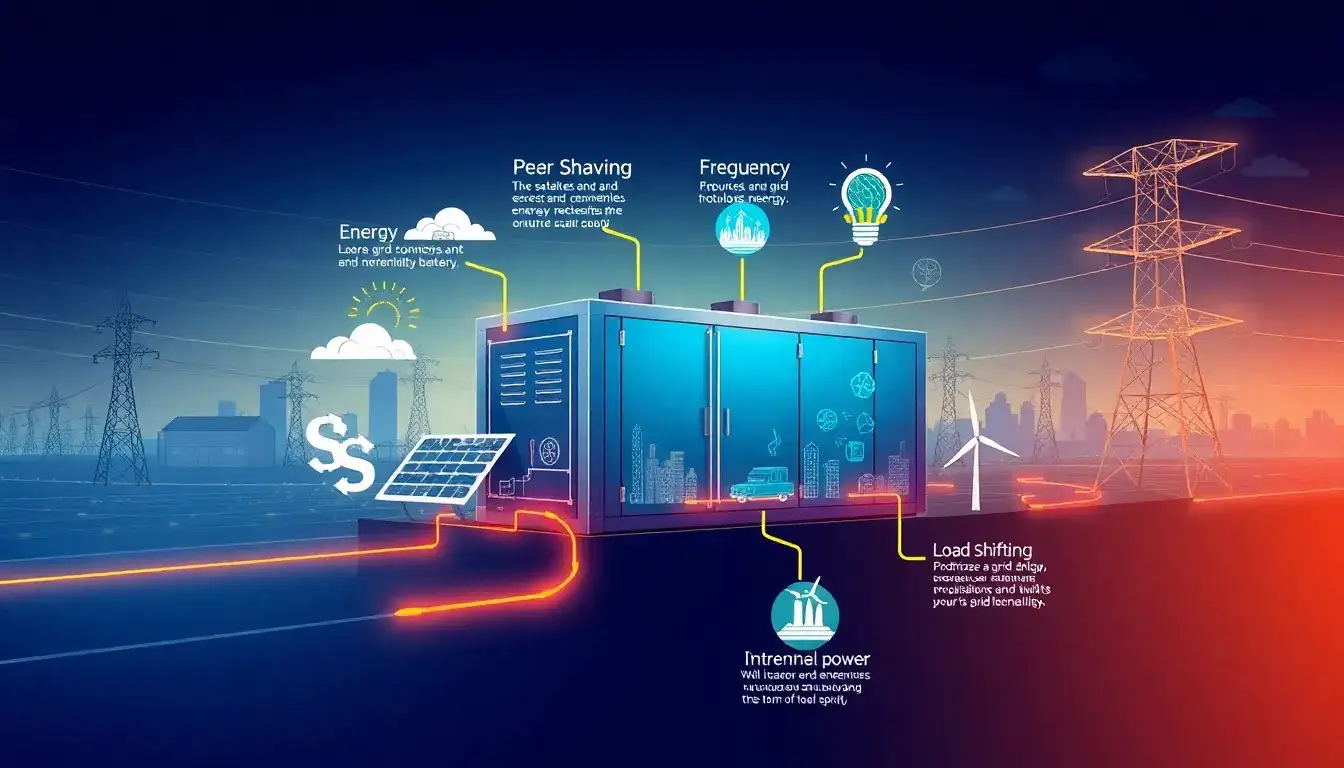 What are the main grid services provided by utility-scale batteries