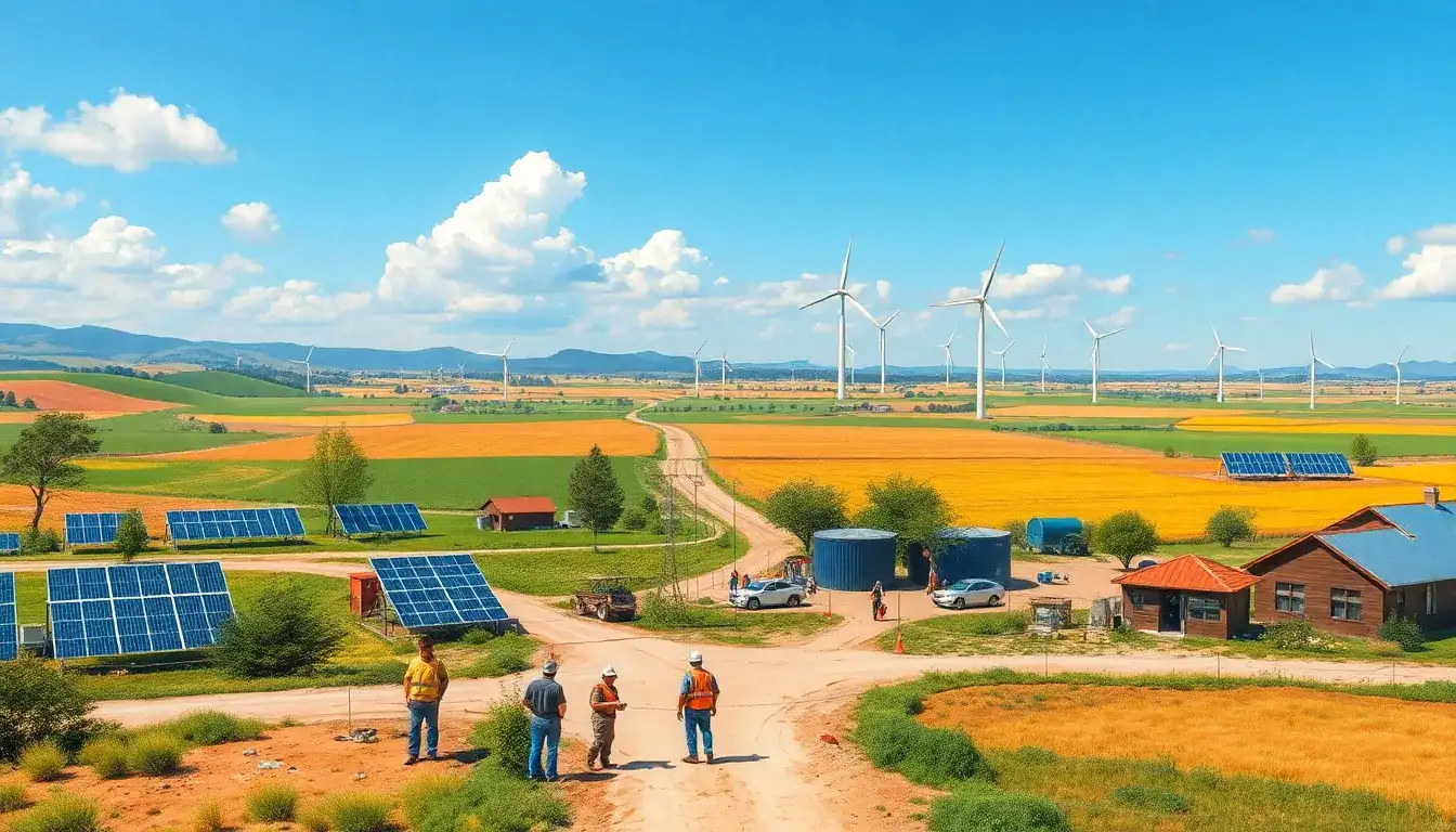 How do utility-scale batteries create new job opportunities in rural communities