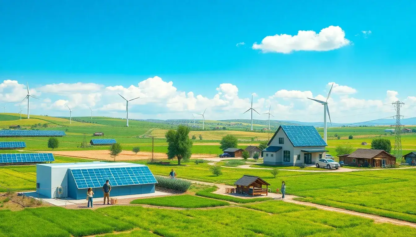 How do utility-scale batteries contribute to the economic stability of rural communities