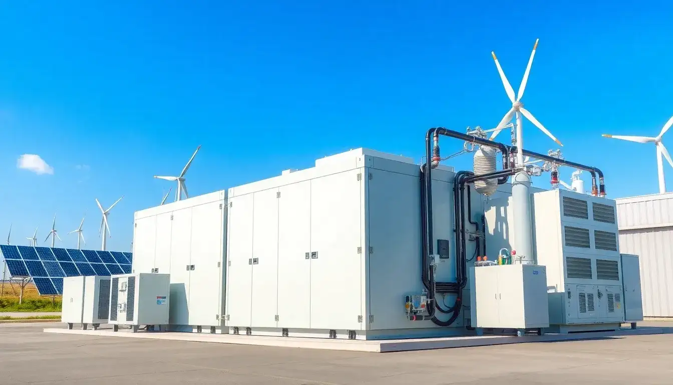What are the main components of a utility-scale battery storage system
