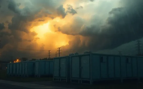 How do utility-scale batteries help during weather events or outages