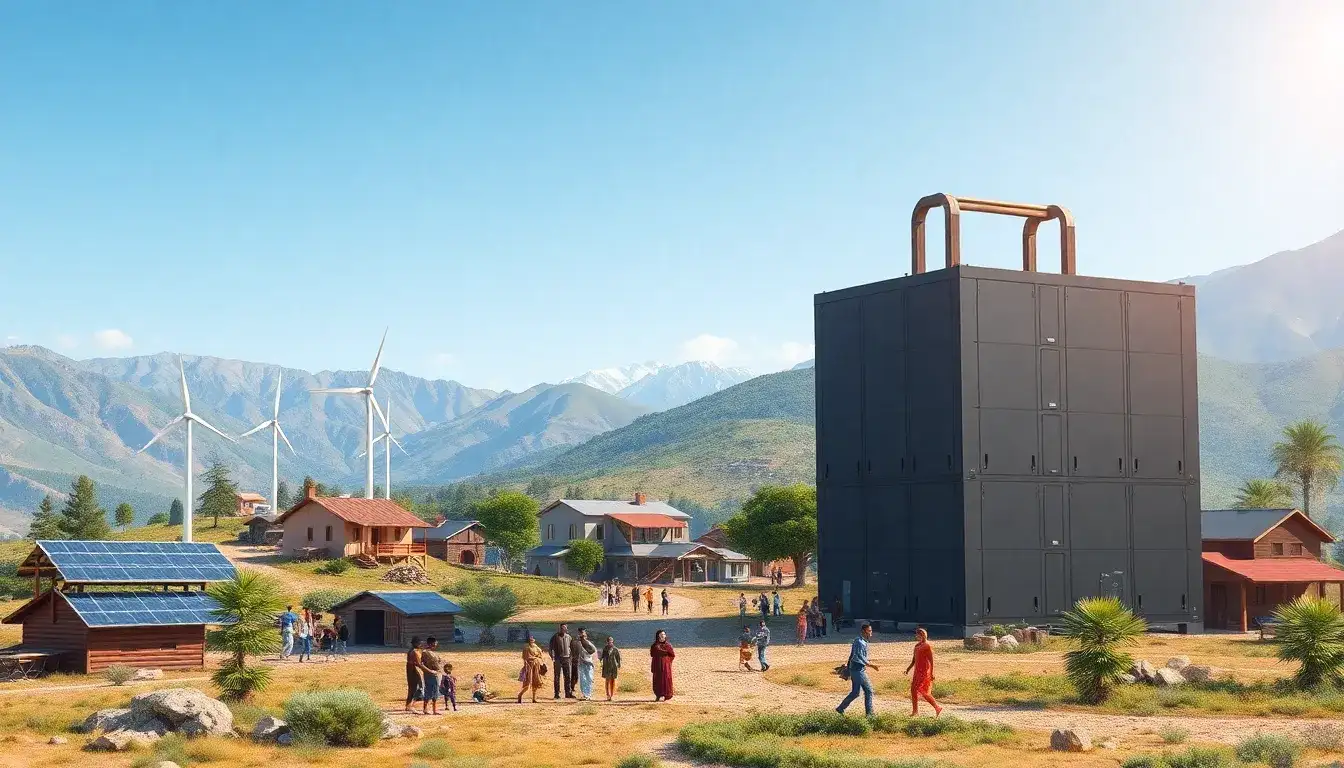 How do utility-scale batteries improve grid resilience in off-grid communities