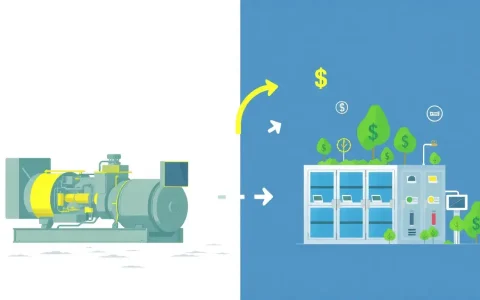 What are the cost implications of transitioning from diesel generators to battery energy storage systems
