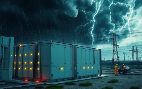 How do utility-scale batteries improve grid resilience during weather events