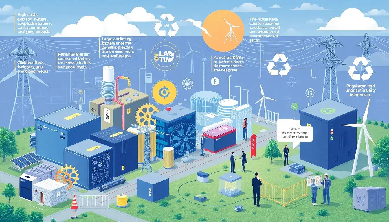 What are the main challenges in deploying utility-scale batteries