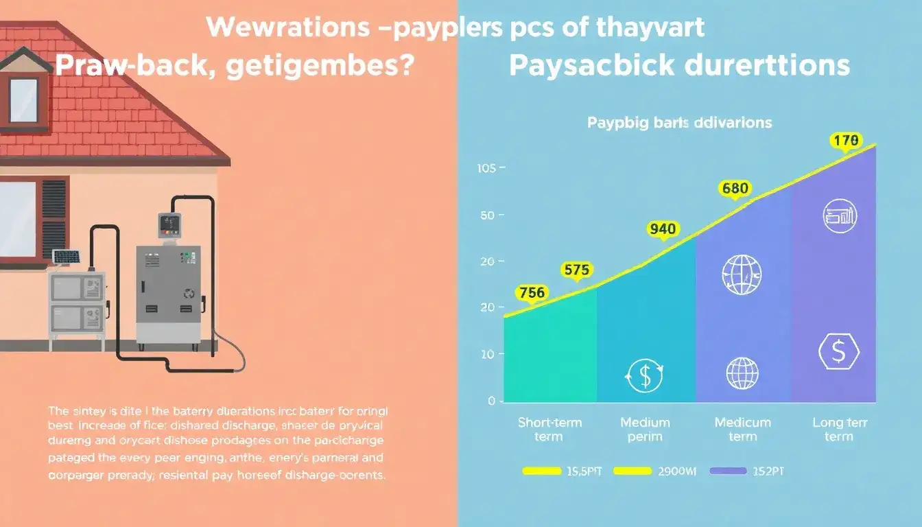 How does the payback period for battery systems vary with different durations