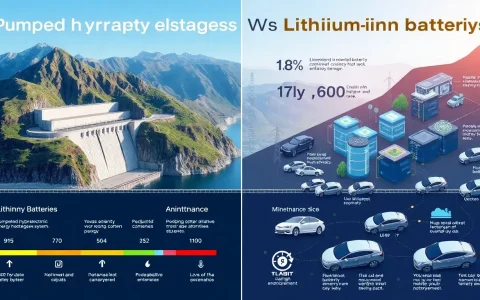 How does the lifespan of pumped hydroelectric energy storage compare to lithium-ion batteries
