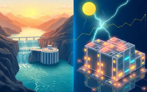 How does the cost of pumped hydroelectric energy storage compare to lithium-ion batteries