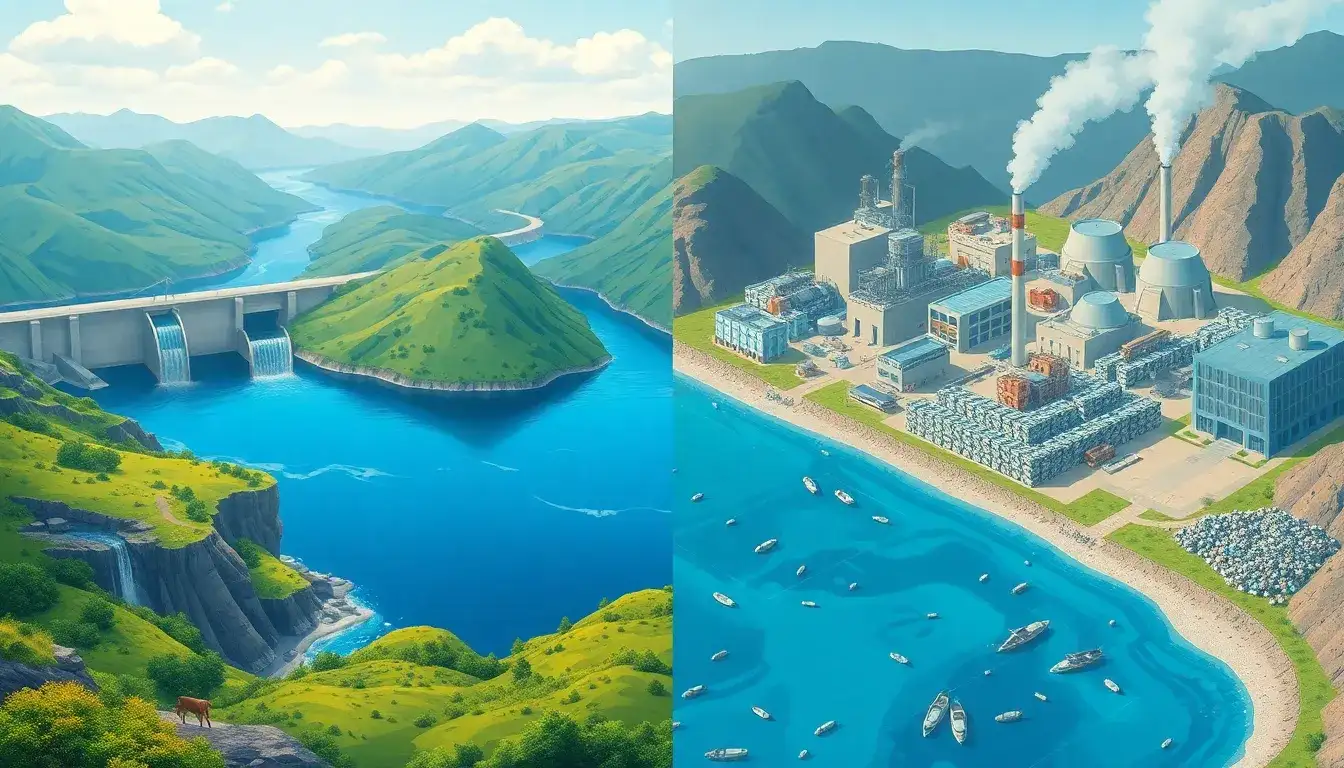 What are the environmental impacts of pumped hydroelectric energy storage versus lithium-ion batteries