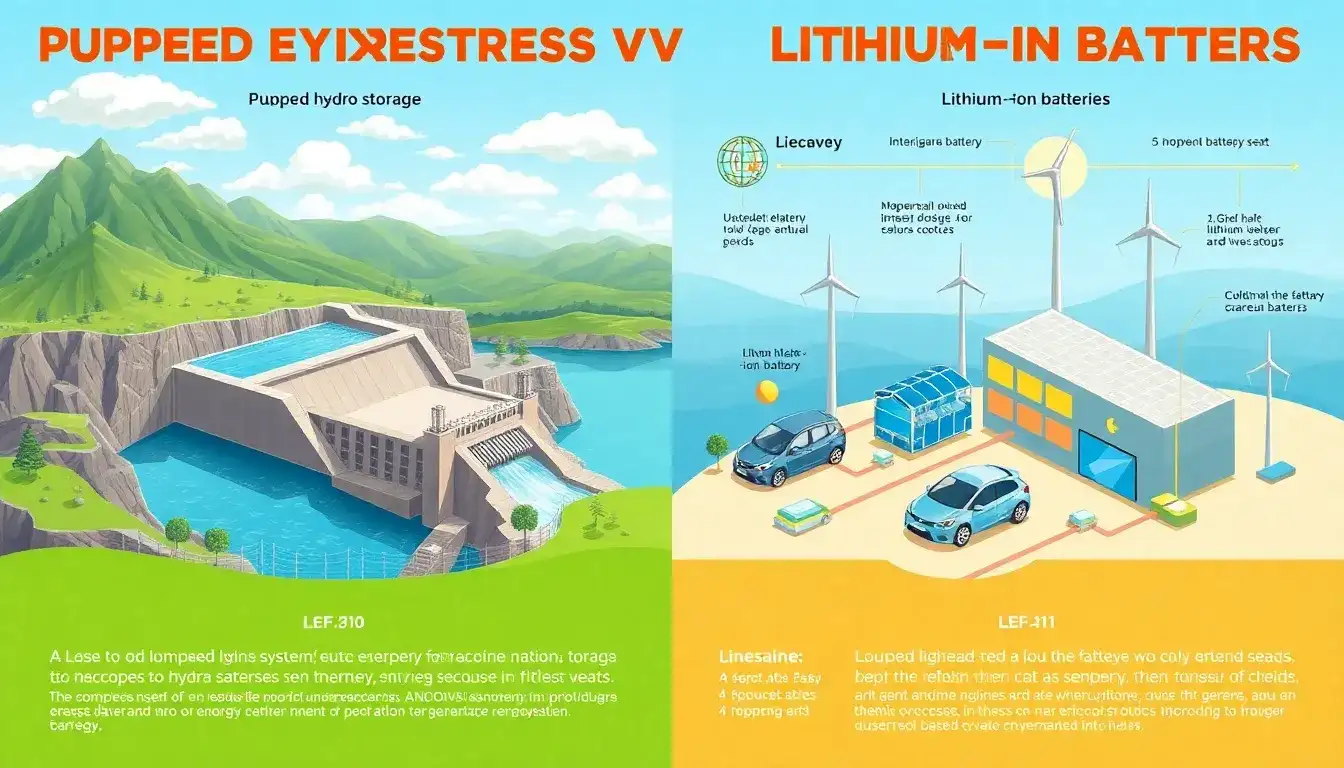 How does the lifespan of pumped hydroelectric energy storage systems compare to lithium-ion batteries