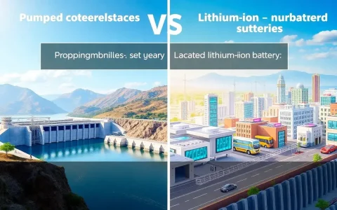 How does the cost of maintaining pumped hydroelectric energy storage systems compare to lithium-ion batteries