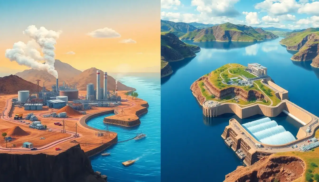 What are the environmental impacts of maintaining lithium-ion batteries versus pumped hydroelectric storage