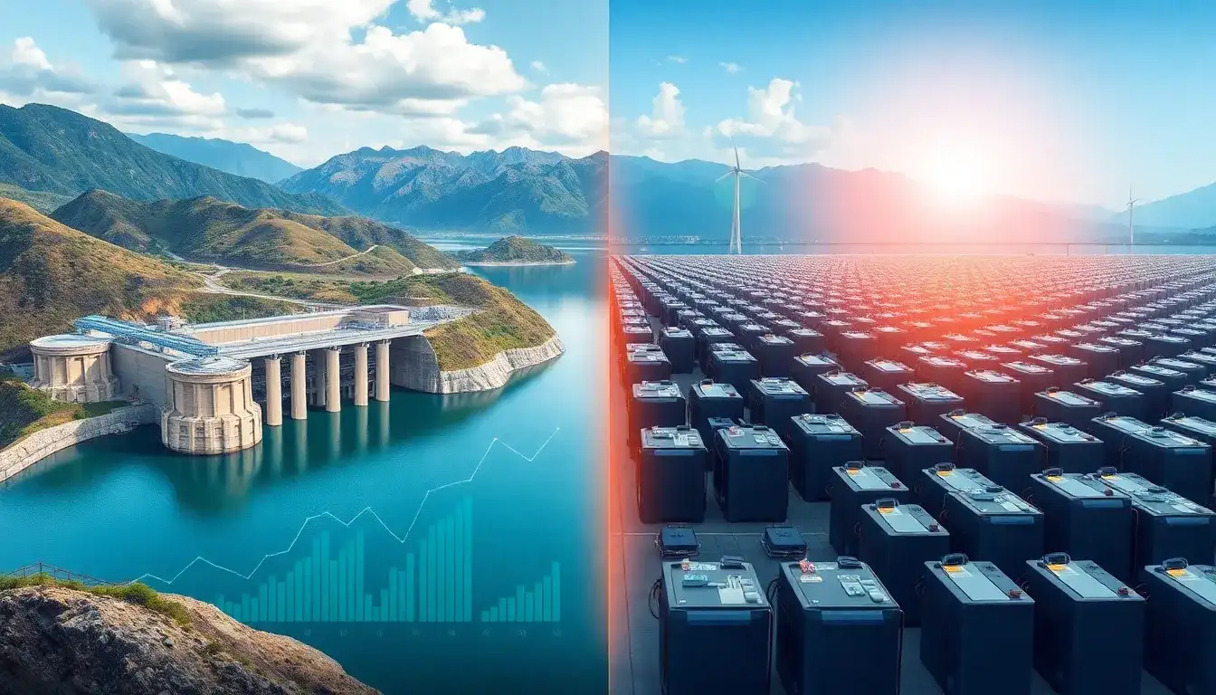 How do the maintenance costs of pumped hydroelectric storage systems compare to those of lithium-ion batteries
