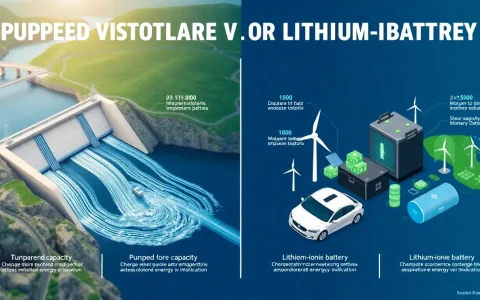 How do the energy storage capacities of pumped hydroelectric storage systems and lithium-ion batteries compare