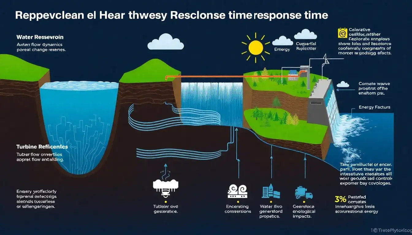 What factors influence the response time of pumped hydroelectric energy storage