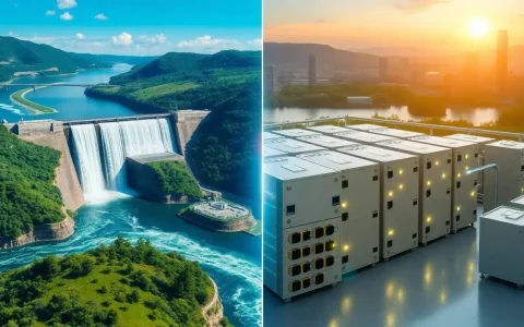 How does the efficiency of pumped hydroelectric energy storage compare to lithium-ion batteries