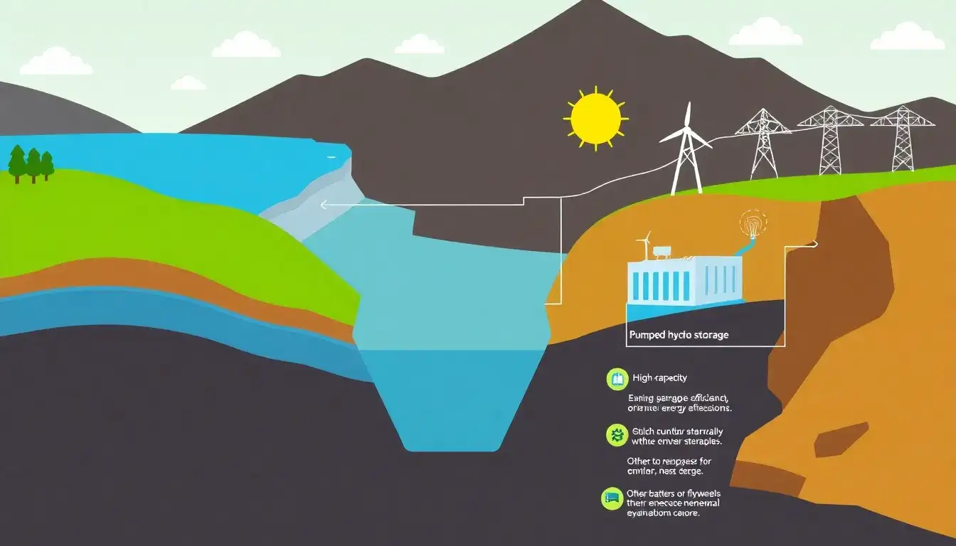 What are the main advantages of pumped hydroelectric energy storage over other forms of energy storage