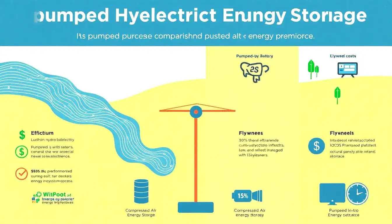 How does the cost of pumped hydroelectric energy storage compare to other forms of energy storage