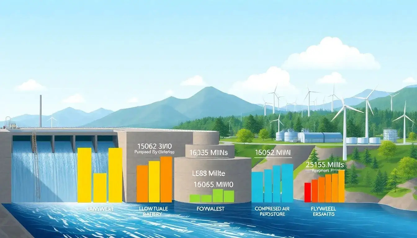 How does the lifespan of pumped hydroelectric energy storage systems compare to other utility-scale energy storage solutions