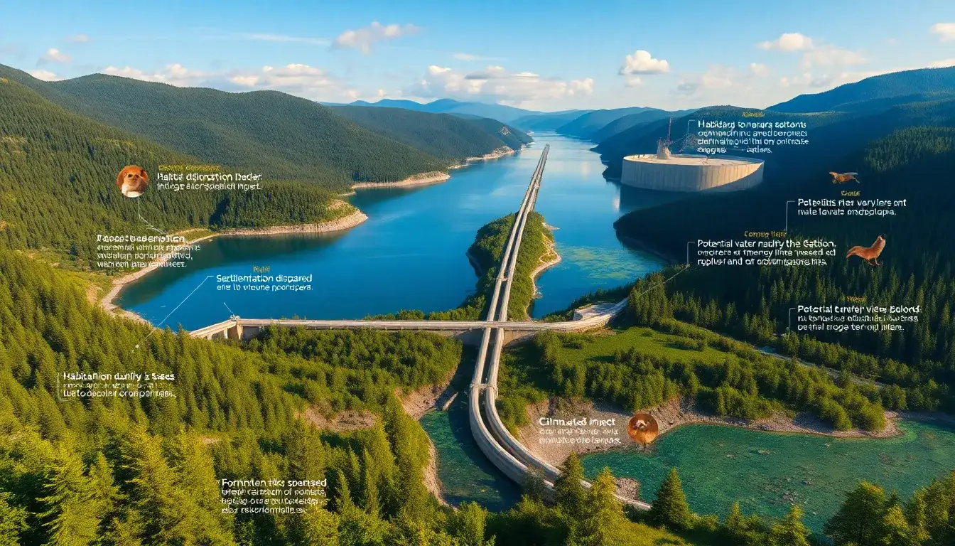 What are the main environmental concerns associated with pumped hydroelectric energy storage