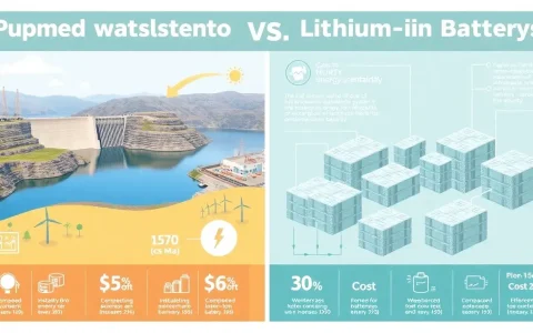 How do the costs of pumped hydroelectric energy storage systems compare to lithium-ion batteries