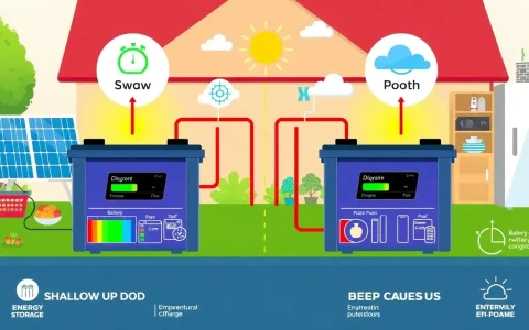 How does the depth of discharge impact the lifespan of residential energy storage batteries