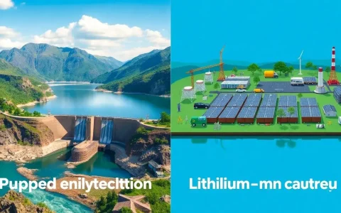 How does the environmental impact of pumped hydroelectric energy storage compare to lithium-ion batteries