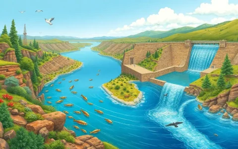 What are the specific ecological changes caused by the construction of reservoirs and dams