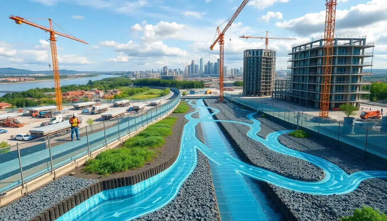 What measures can be taken to minimize the risk of major flooding during construction