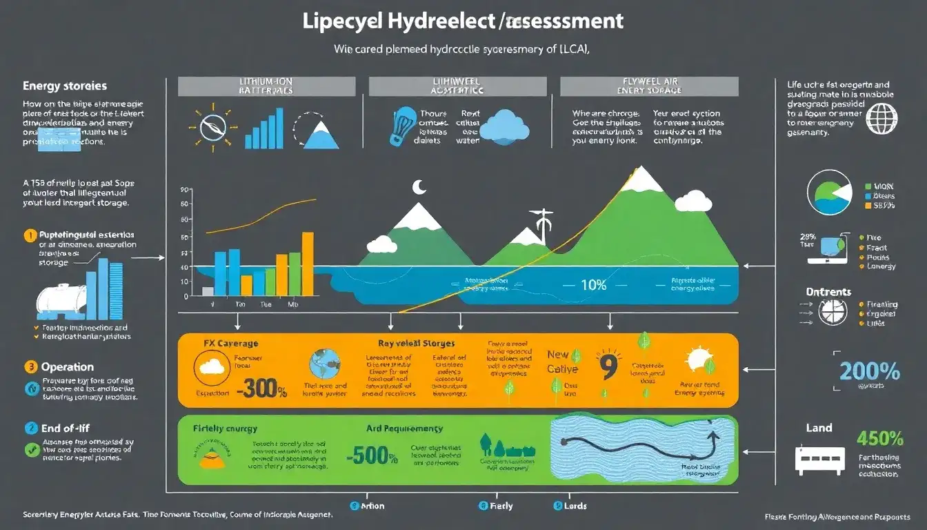 How does the life cycle assessment of pumped hydroelectric energy storage compare to other energy storage technologies