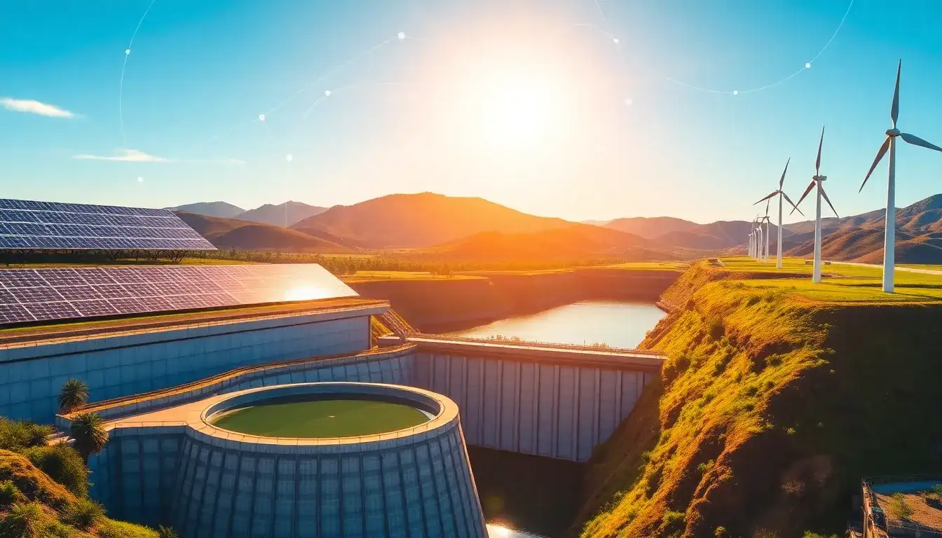 How does pumped hydro storage integrate with renewable energy sources like solar and wind