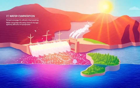 How does water evaporation impact the overall efficiency of pumped hydroelectric energy storage