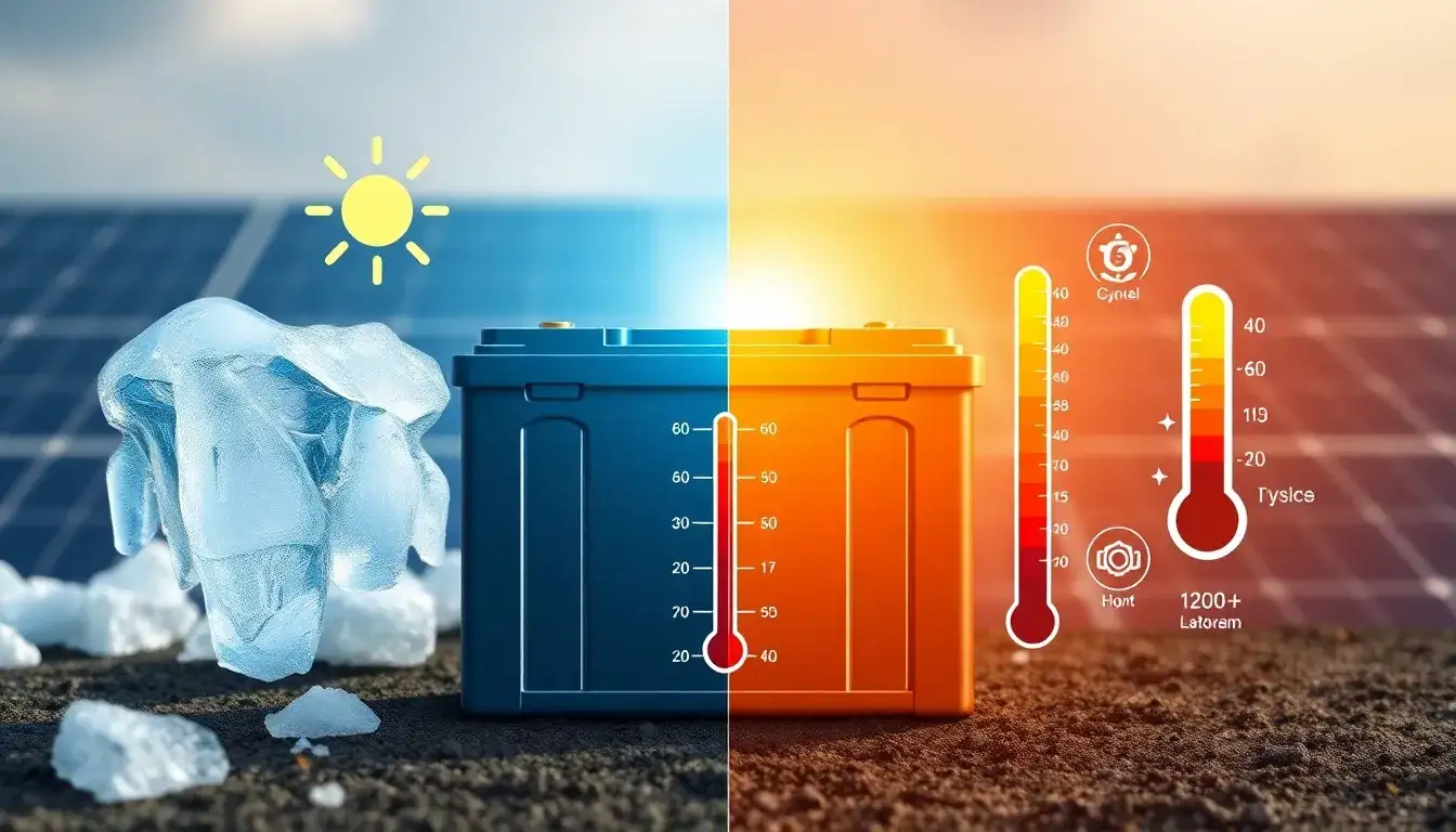 What role does temperature play in the longevity of solar batteries