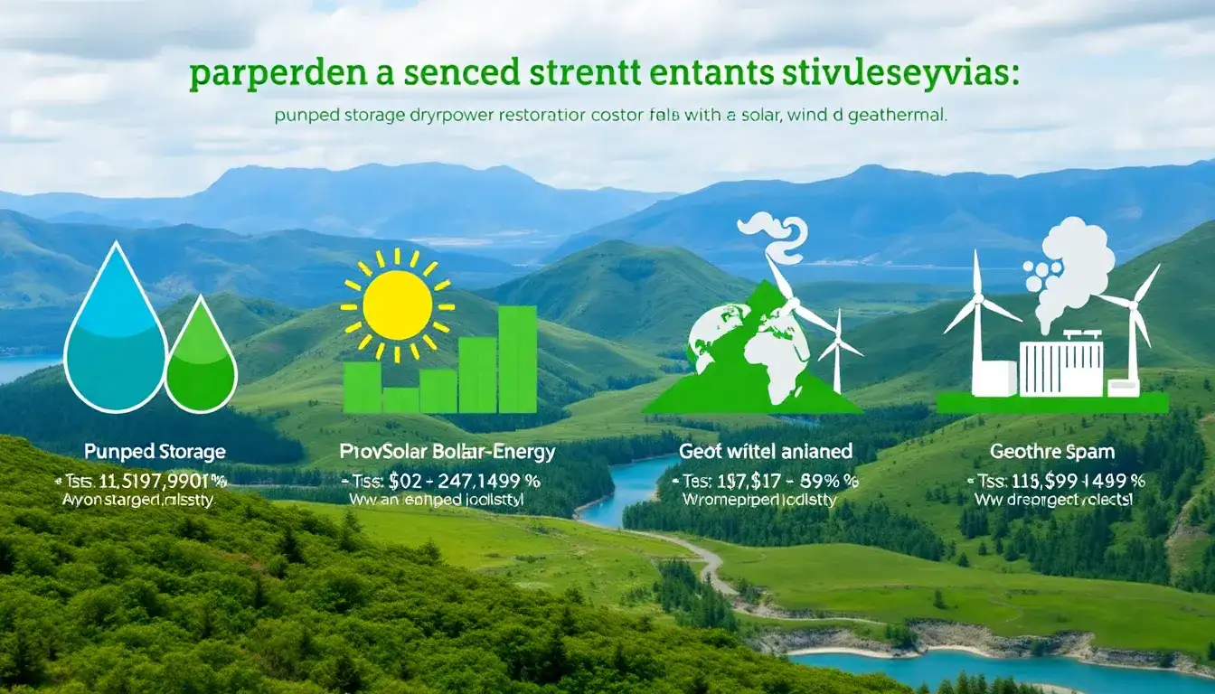 How do the environmental remediation costs of pumped hydroelectric energy storage compare to other renewable energy sources