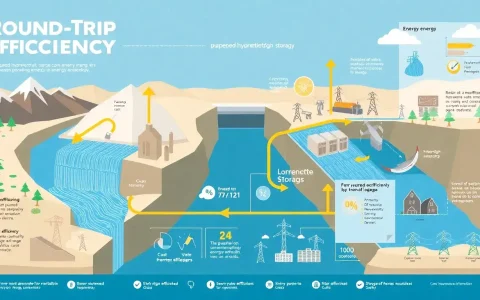 How does the round-trip efficiency of pumped hydroelectric energy storage impact its overall cost-effectiveness