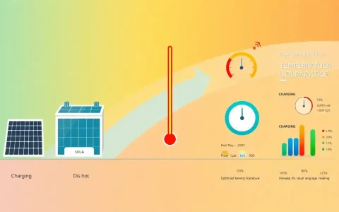 How does temperature affect the charging and discharging rates of solar batteries